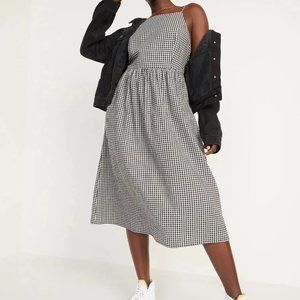 Old Navy Fit & Flare Gingham Midi Cami Dress XL
